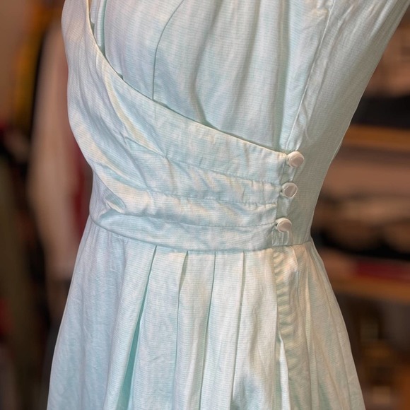 ISAAC MIZRAHI x TARGET Collab ~ Aqua Dress with Crossover Bodice ~ Size 2 - Picture 4 of 5